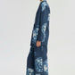 Giacca tie-dye blu stile kimono