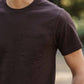 T-shirt Sostenibile con Taschino in Cotone Riciclato Color Tartufo