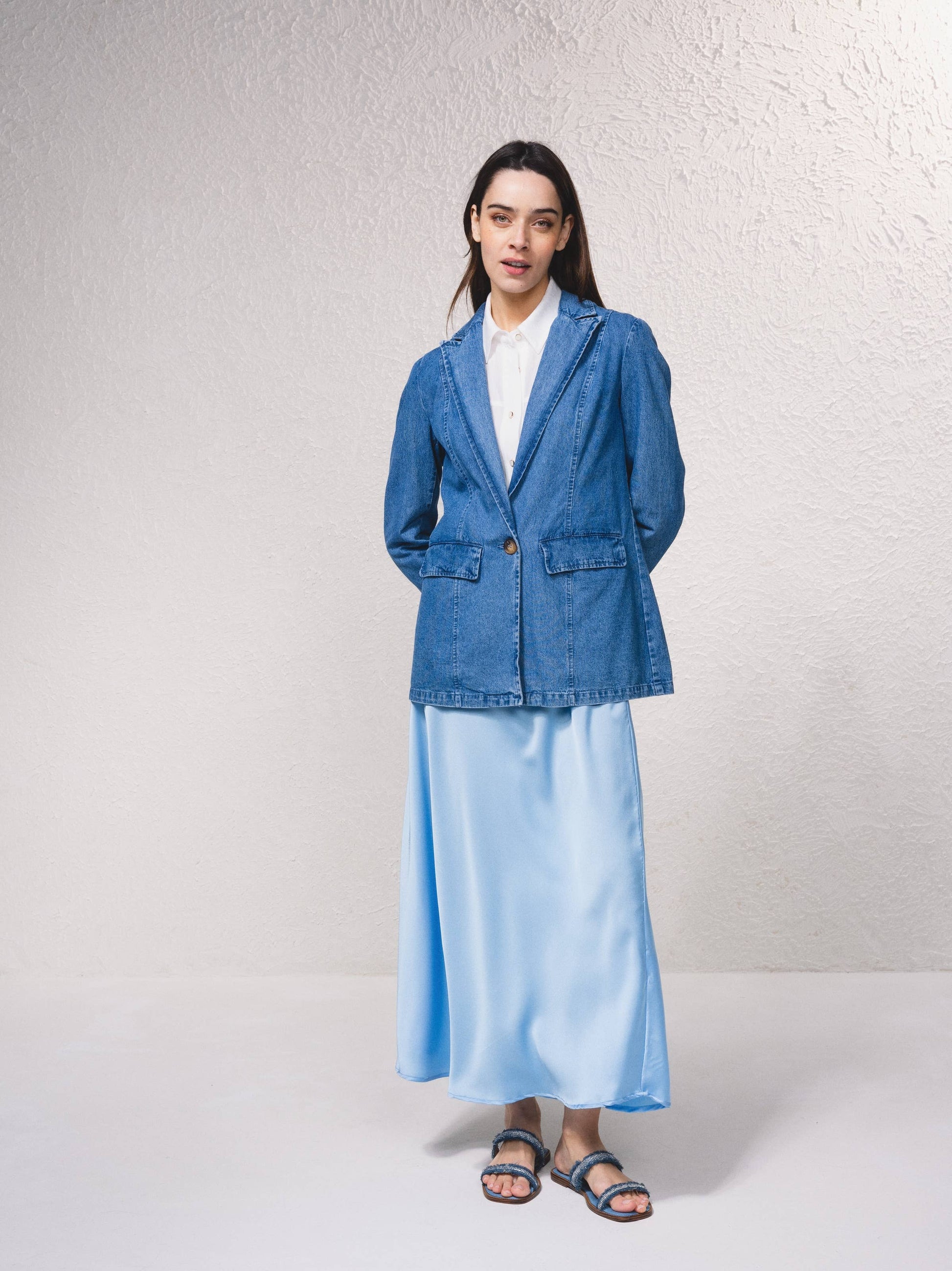 Blazer in denim da donna