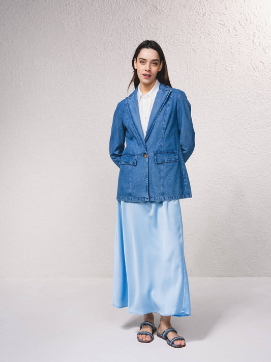 Blazer in denim da donna