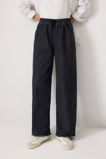 Pantaloni in denim a vita elasticizzata