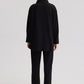 Camicia oversize effetto lino nera