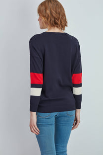 Maglione con ancora di paillettes