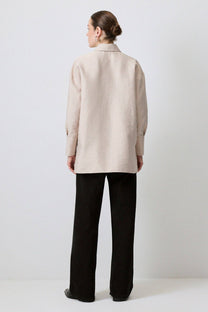 Camicia lunga in cotone con borchie