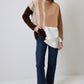 Tunica in maglia color block con collo alto