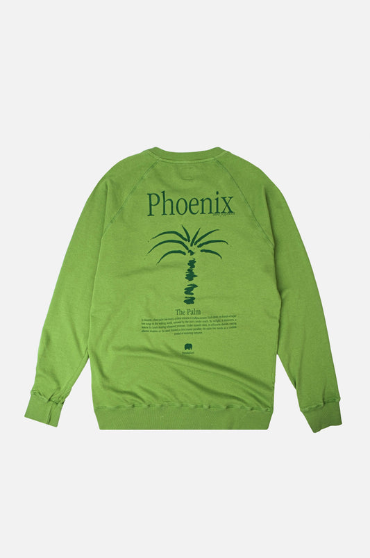 Felpa leggera pigmentata Phoenix verde