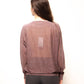 Maxi pullover glitterato con scollo a barca in maglia 3D