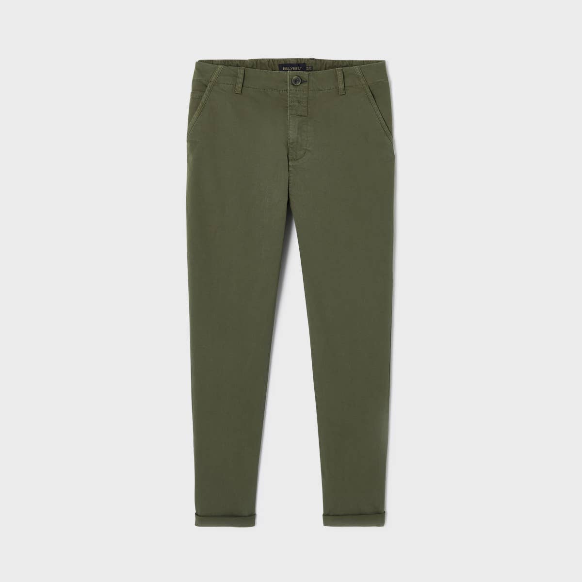 Pantaloni chino kaki in cotone BCI
