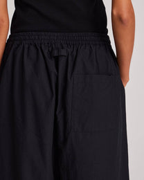 Pantaloni Thilde in popeline di cotone biologico neri