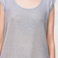 T-shirt in lurex metallizzato con maniche ad aletta