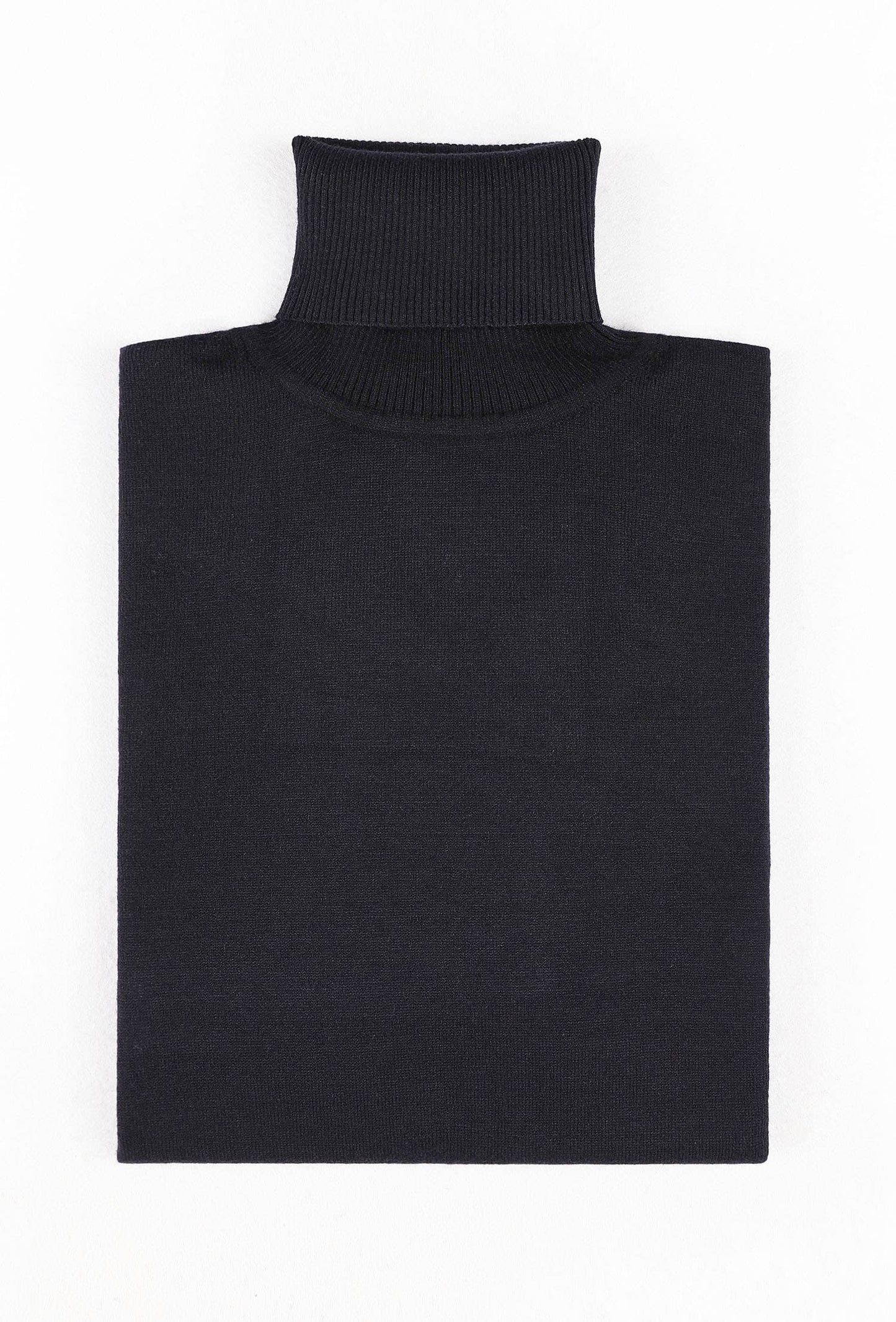 Maglione dolcevita cashmere touch taglie forti blu navy