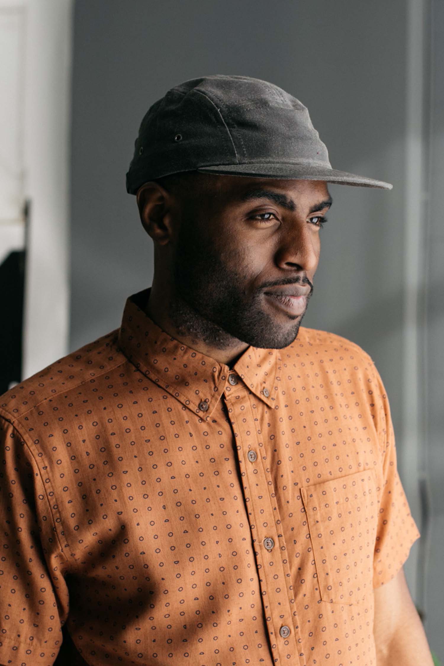 Cappello camper waxed a 5 pannelli antracite