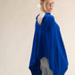 Poncho asimmetrico in misto cashmere