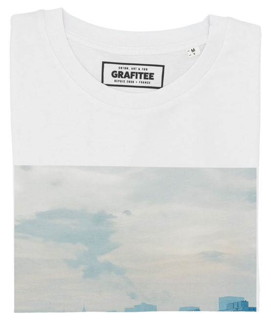 T-shirt bianca con stampa Rocky Stairs