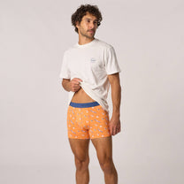 Boxer in cotone biologico con stampa gabbiani