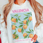 Felpa oversize Valencia España con stampa agrumi