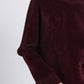 Maglione girocollo effetto peluche bordeaux