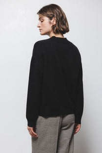 Maglione in maglia girocollo a coste
