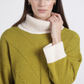 Maglione in maglia con collo alto a contrasto