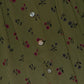 Blusa floreale con bottoni e maniche a palloncino