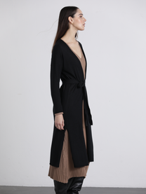 Cappotto lungo morbido con cintura