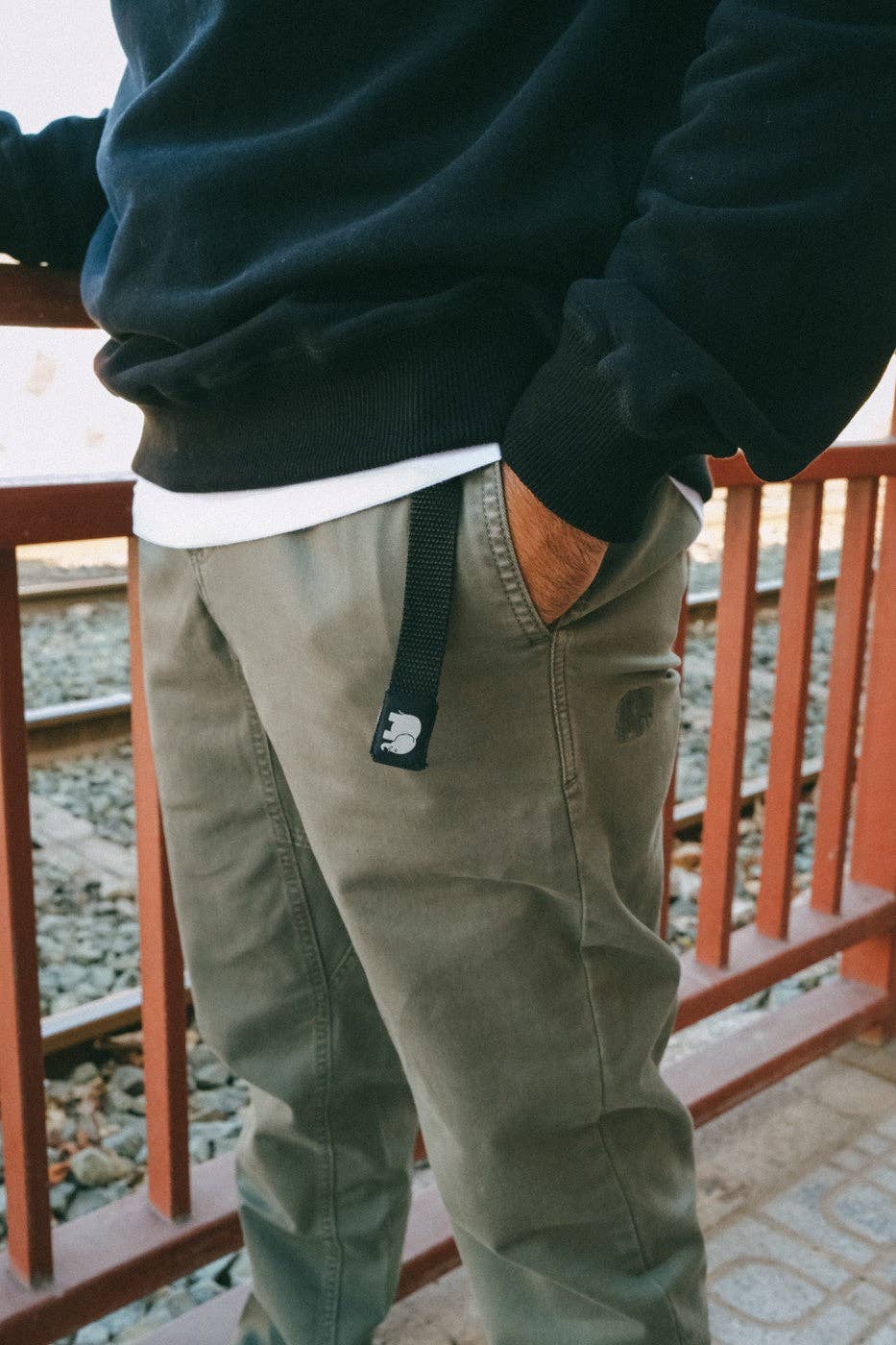 Pantaloni da arrampicata in cotone EcoDye color mentolo