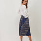 Blusa in raso con inserti in pizzo