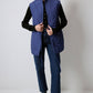 Gilet trapuntato con zip e coulisse