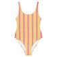 Costume intero a righe Sorbetto Pesca