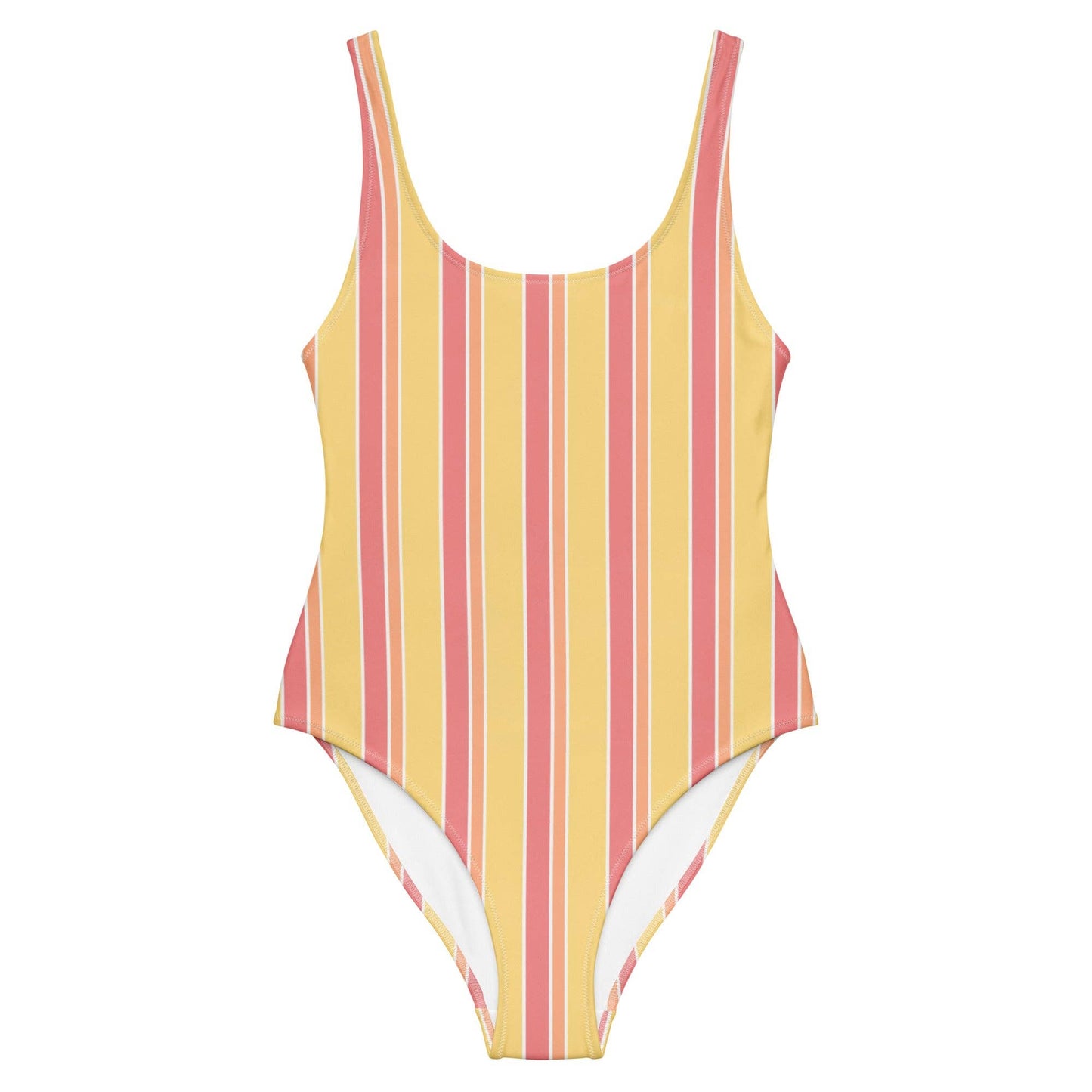 Costume intero a righe Sorbetto Pesca