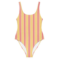 Costume intero a righe Sorbetto Pesca