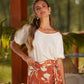 T-shirt Flame in cotone con scollo rotondo