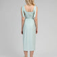 Abito midi Manta color celadon con spalline annodate