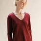 Maglia scollo a V in misto cashmere 3D Knit