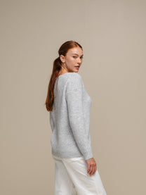 Maglione in maglia con scollo a V