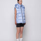 Gilet imbottito con cappuccio azzurro baby
