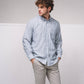 Camicia a righe azzurra