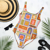 Costume intero Calypso con stampa multicolor