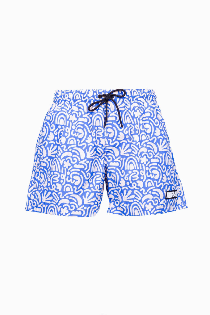Costume da bagno uomo Serna con stampa grafica blu