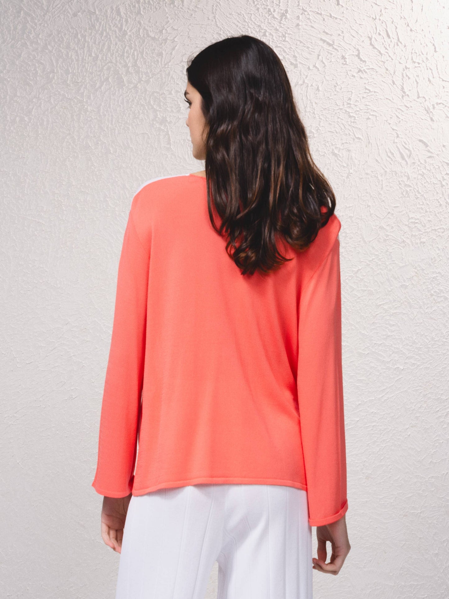 Giacca in maglia color block con scollo a V