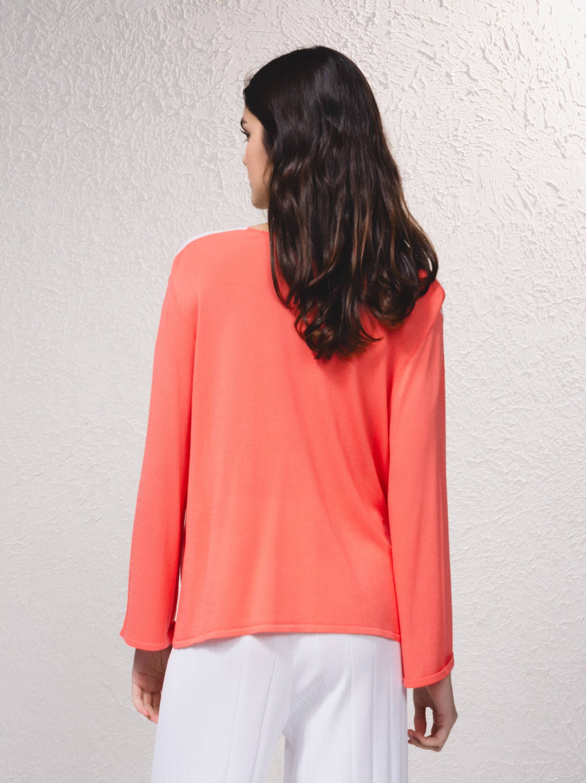 Giacca in maglia color block con scollo a V