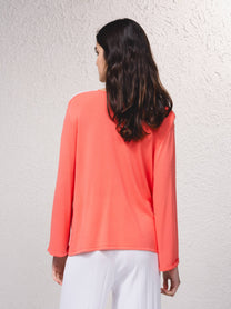 Giacca in maglia color block con scollo a V