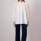 Camicia in cotone con rosellina al collo