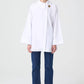 Camicia asimmetrica oversize in popeline bianca