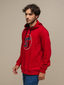Felpa con cappuccio da uomo con stampa logo