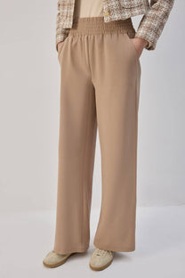 Pantaloni scuba a vita elasticizzata