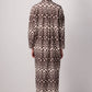Abito camicia maxi in cotone con stampa ikat