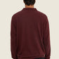 Maglione polo in cotone organico color cioccolato amaro