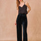 Top in raso con pizzo Faro