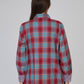 Camicia a quadri western rossa con ricami